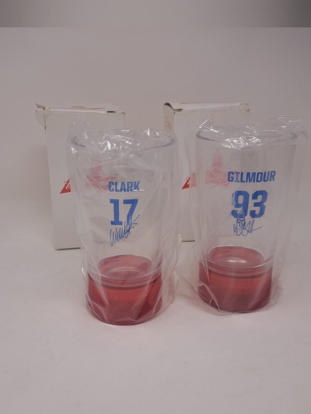 NEW Budweiser Red Light Goal Glass NHL Hockey Toronto Maple Leafs Clark Gilmour